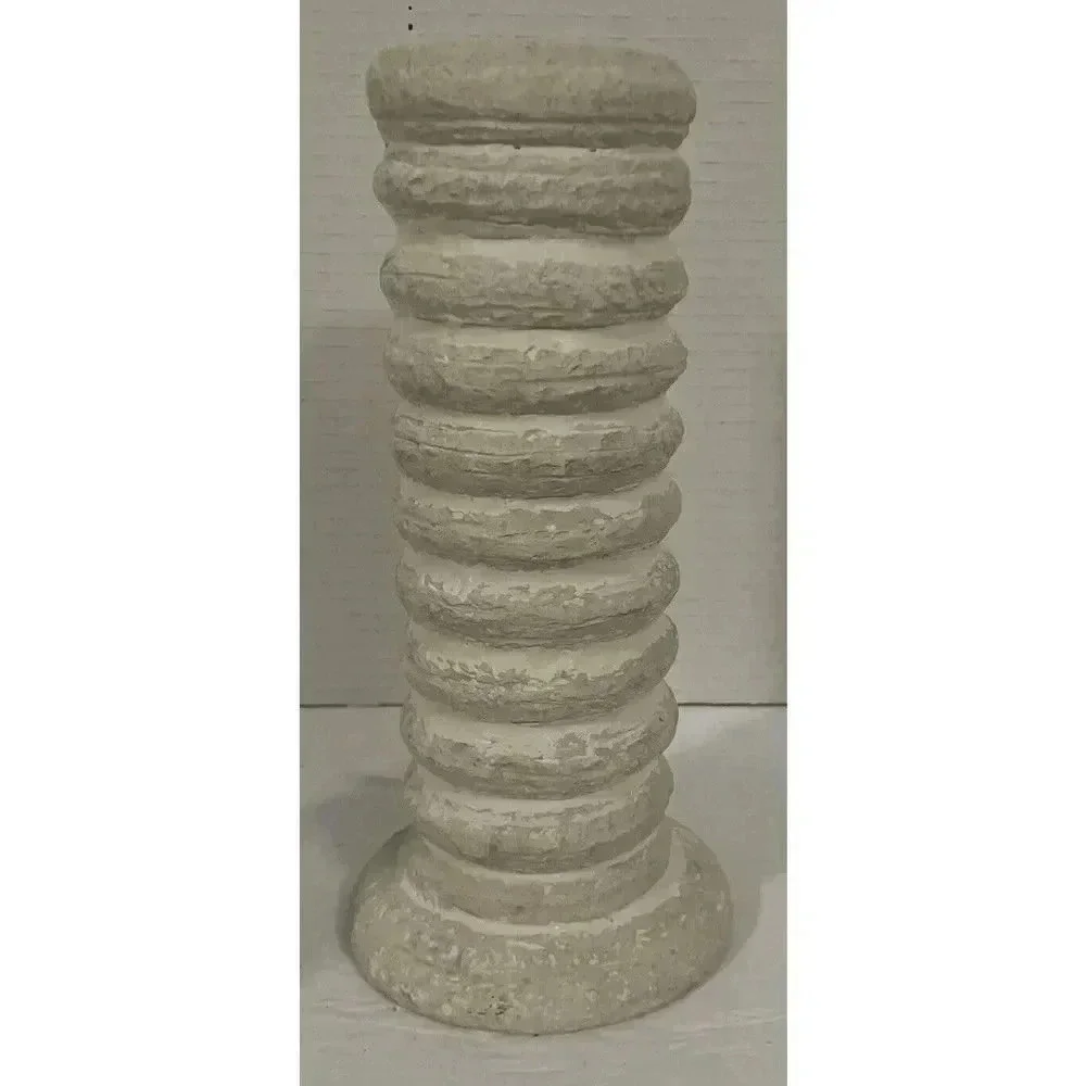 Stone Pillar Candle Holder 9.5”Candle Up To 1.5”‎ Medium Beige￼ Trend Candle Run